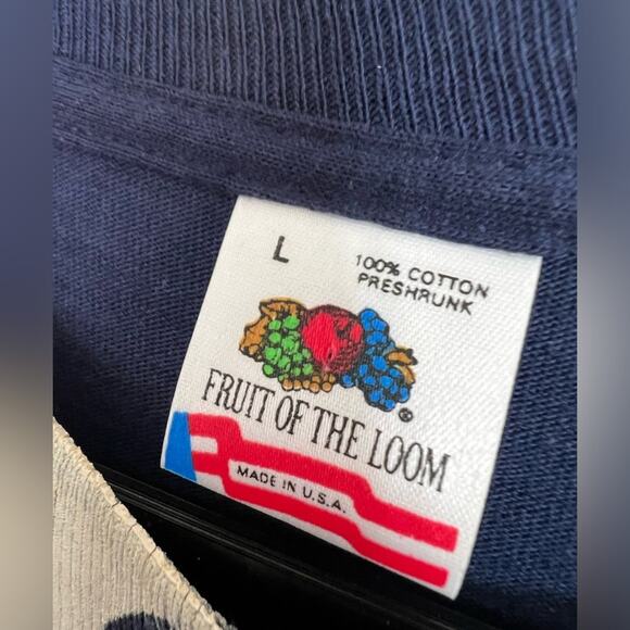 Vintage 80s Pilot T-Shirt Airplane Blue Large 1981 All Over Print Single Stitch - Picture 6 of 6